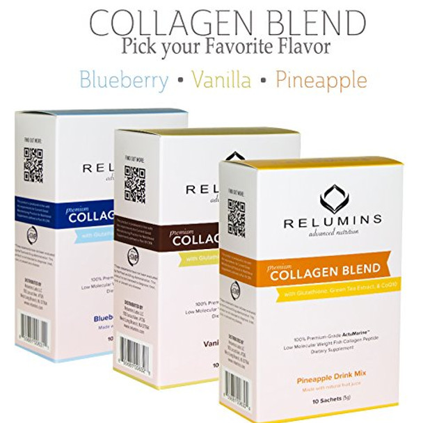 Relumins Premium Collagen, Glutathione and Vitamin C - Summer Glow Set (Vanilla)
