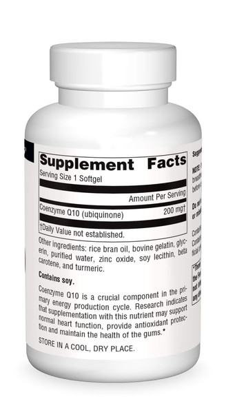 Source   Q10 Antioxidant Support 200 mg For Heart, Brain, Immunity, & Liver Support - 90 Softgels