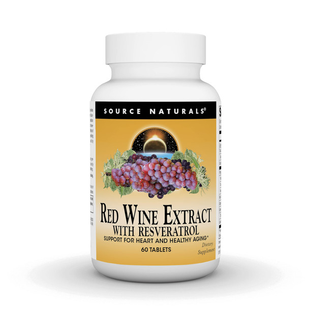 Source s Red Wine Extract with Resveratrol, Suport for Healthy Aging* - 60 Tablets