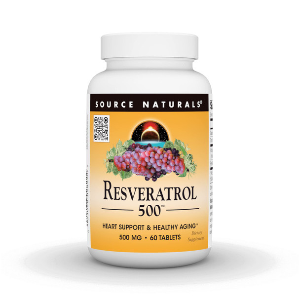 Source s Resveratrol 550, Heart Support & Healthy Aging*, 500 MG (120 Tablets)