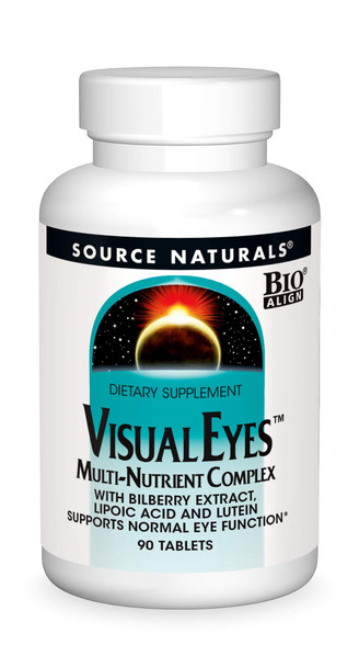 Source s Visual Eyes Dietary Supplement - Multi-Nutrient Complex with Bilberry Extract, Lipoic  and Lutein - 90 Tablets