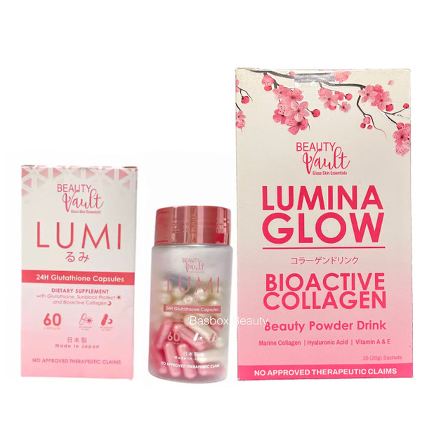 Beauty Vault Lumina 24H & Bioactive Collagen Drink (Bundle)