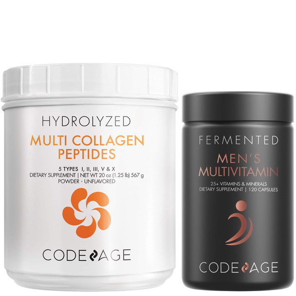 Codeage - Multi Collagen Protein + Mens Daily Multivitamin Bundle