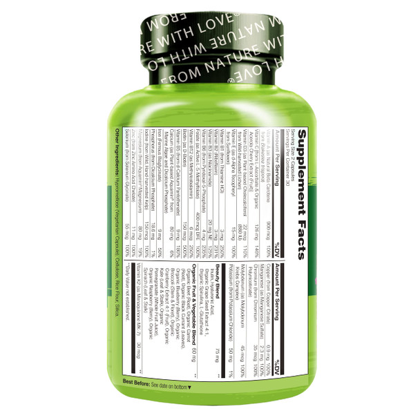 NATURELO  Food Beauty Multivitamin, 60 Count Collagen Peptide Powder, 45 Servings