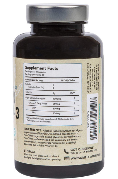 Premium Vegan Omega-3 Supplement. Fish Oil Alternative! Plant Based  & EPA Algae Oil. 120 Carrageenan Free Softgels. Marine Algal Essential Fatty s. Joint, Heart, Skin, Brain, Eye, Immune Care. Premium Vegan Omega-3 Supplement. Fish Oil Alternative! Plant Based  & EPA Algae Oil. 120 Carrageenan Free Softgels. Marine Algal Essential Fatty s. Joint, Heart, Skin, Brain, Eye, Immune Care.