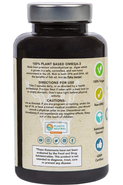 Premium Vegan Omega-3 Supplement. Fish Oil Alternative! Plant Based  & EPA Algae Oil. 120 Carrageenan Free Softgels. Marine Algal Essential Fatty s. Joint, Heart, Skin, Brain, Eye, Immune Care. Premium Vegan Omega-3 Supplement. Fish Oil Alternative! Plant Based  & EPA Algae Oil. 120 Carrageenan Free Softgels. Marine Algal Essential Fatty s. Joint, Heart, Skin, Brain, Eye, Immune Care.