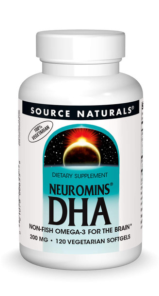 Source s , Neuromins 200 mg Non-Fish Omega-3 for the Brain - 120 Softgels