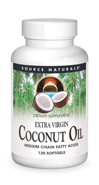 Source s Extra Virgin Coconut Oil 100 mg Medium-Chain Fatty s - 120 Softgels