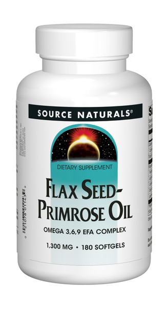Source s Flax Seed-Primrose Oil, Omega 3,6,9 EFA Complex, 1300mg - 180 Softgels
