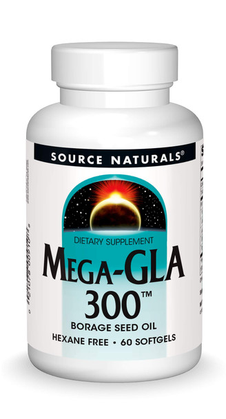 Source s Mega-GLA 300 - Borage Seed Oil That is Hexane-Free - 60 Softgels