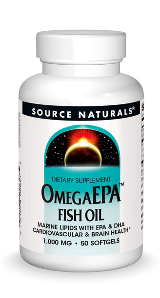 Source s OmegaEPA Fish Oil - Marine Lipids with EPA &  Supports Cardiovascular & Brain Health - 50 Softgels