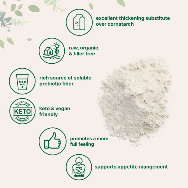 Organic Glucomannan Konjac Root Powder (Konjac Gel Powder), 10 Ounce, Soluble Fiber & Prebiotics, Great Cornstarch Substitute for Thickener, Supports Regularity & Healthy Weight Management, Keto Diet