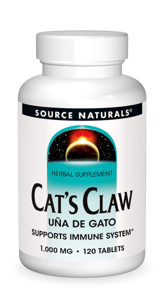 Source s Cat's Claw Bark Una de Gato 1000 mg Dietary Supplement - Supports Immune System - 120 Tablets