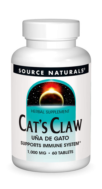 Source s Cat's Claw Bark Una de Gato 1000 mg Dietary Supplement - Supports Immune System - 60 Tablets