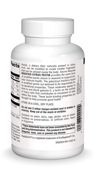 Source s PectImmune Modified Citrus Pectin 750mg - 120 Capsules