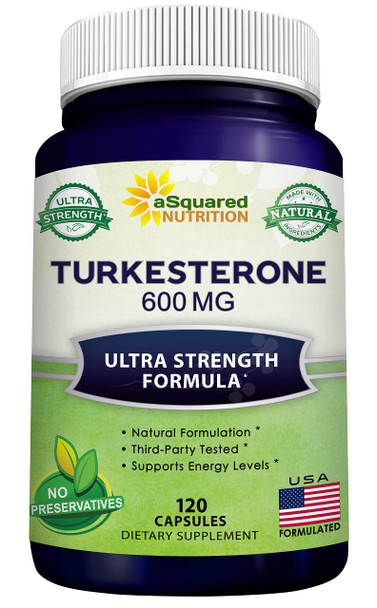 aSquared Nutrition Turkesterone Supplement 600mg - 120 Capsules - Ajuga Turkestanica Extract Powder - Turkesterone Supplement Complex Pills -  Formulation