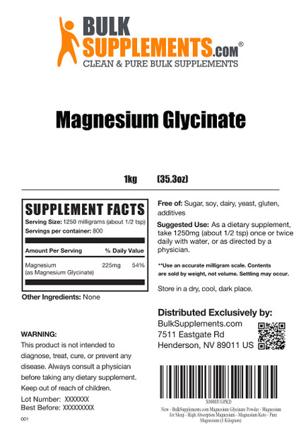 BulkSupplements Calcium Citrate Powder 1KG, with Magnesium Glycinate Powder 1KG, Ascorbic  Powder (Vitamin C Powder) 1KG & NAC Powder (N-Acetyl L-Cysteine) 100G Bundle