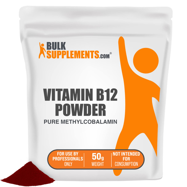 BulkSupplements Pure Methylcobalamin (Vitamin B12) Powder - B12 Methylcobalamin 200 mcg - Methylcobalamin B12 - Energy Vitamins (50 Grams - 1.8 oz)