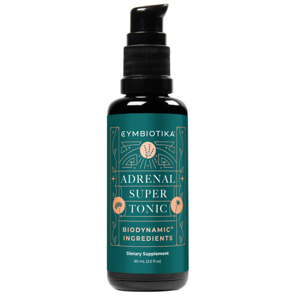 CYMBIOTIKA Adrenal Super Tonic Liquid Supplement with Ashwagan, Lavender & Zinc, Immune System Booster, Vegan, Keto, , Berry Flavor - 2 fl oz