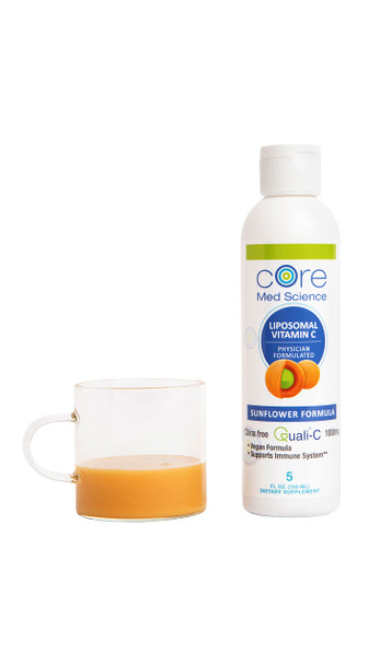 IV for Life Liposomal Vitamin C by Core Med Science - 1000mg - 5 Fl Oz Liquid - Sunflower Formula - Vitamin C Supplement
