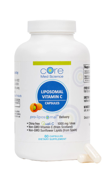 IV for Life Liposomal Vitamin C by Core Med Science - 1000mg - 60 Capsules - Quali-C - Vitamin C Supplement