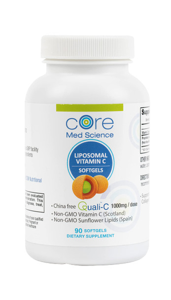 IV for Life Liposomal Vitamin C by Core Med Science - 1000mg - 90 Softgels - Quali-C - Vitamin C Supplement