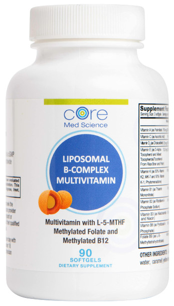 Liposomal Active B-Complex and Minerals Multivitamin by Core Med Science - 90 Softgels - Complete Multivitamin Supplement