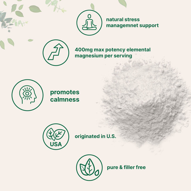 Micro Ingredients US Origin Pure Magnesium Glycinate Powder, 250 Grams, Strongly Support Bone, Internal Circulation and Muscle Health, No GMOs and Vegan Friendly