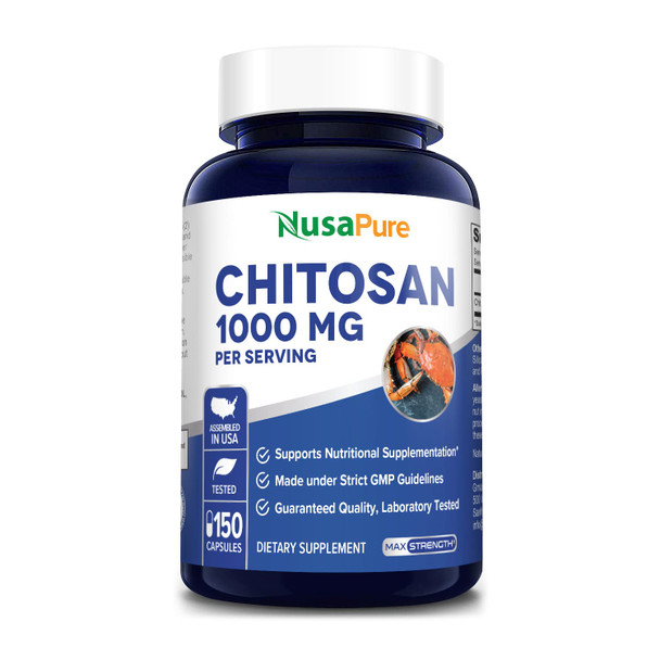 NusaPure Chitosan 1000mg 150caps (Non-GMO & )