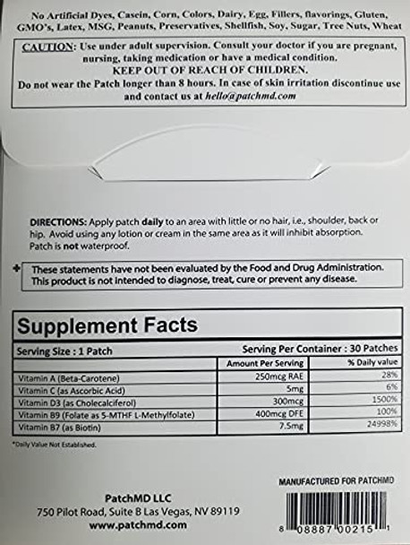 PATCHMD - Biotin Plus Patches - 30 Days Supply