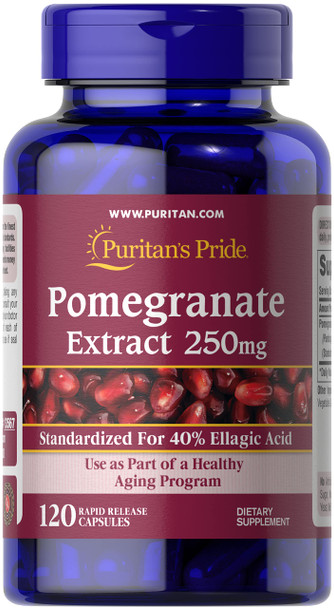 Puritan's Pride Pomegranate Extract, 250 Mg, 120 Count