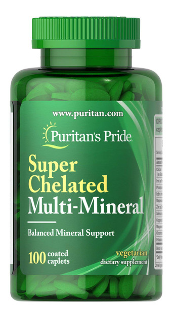 Puritan's Pride Super Chelated Multi Mineral 100 Coated Caplets