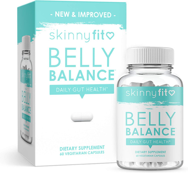 SkinnyFit Belly Balance Probiotic Supplement for Digestive and Gut Health Targeted Release for Women and Men (60 Vegetarian Capsules)