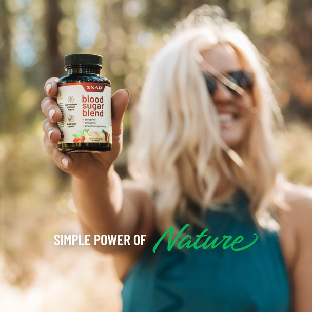 Snap Supplements   Blend, Berberine Supplement with Cinnamon, Organic Turmeric, Alpha Lipoic , Zinc & Other  Herbs & Vitamins Non-GMO, 60 Capsules