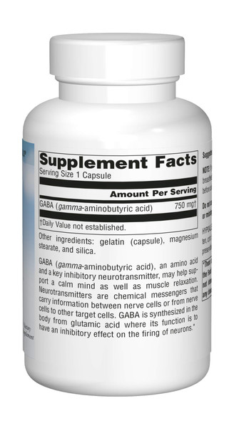 Source s Serene Science GABA, for a Calm Mind, 750mg - 90 Capsules