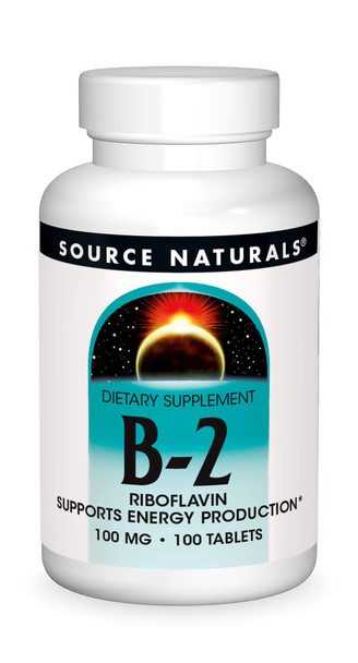 Source s Vitamin B-2 Riboflavin 100 mg Supports Energy Production - 100 Tablets