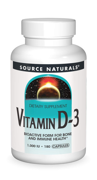 Source s Vitamin D-3 1000 iu Supports Bone & Immune Health - 180 Capsules