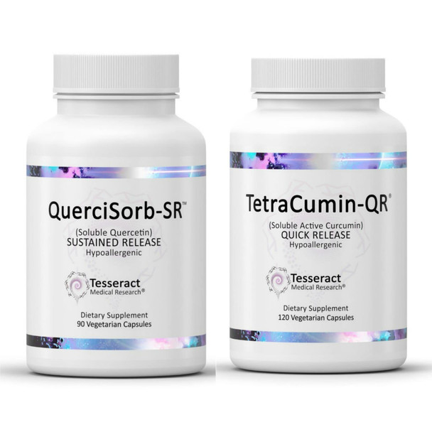 Tesseract Medical Research QuerciSorb SR Immune Support Supplement and Tetracumin SR Sustained Release Joint & Muscle Supplement