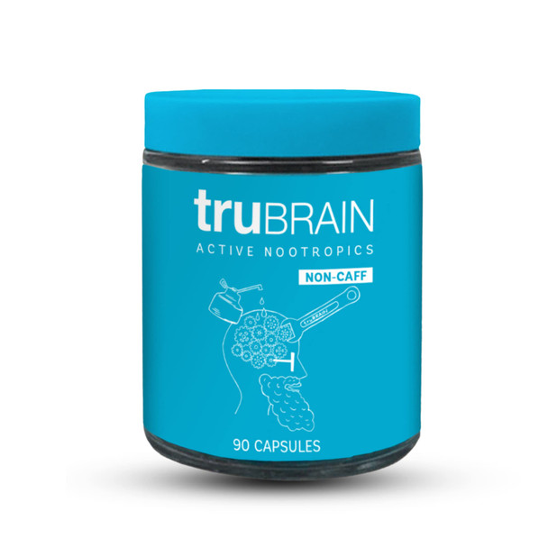 TruBrain Nootropic Capsules - Focus, Energy, Clarity. Fast Absorbing Nootropics Capsules | Brain Boosters | Improve Memory | Stop Procrastination (Medium)