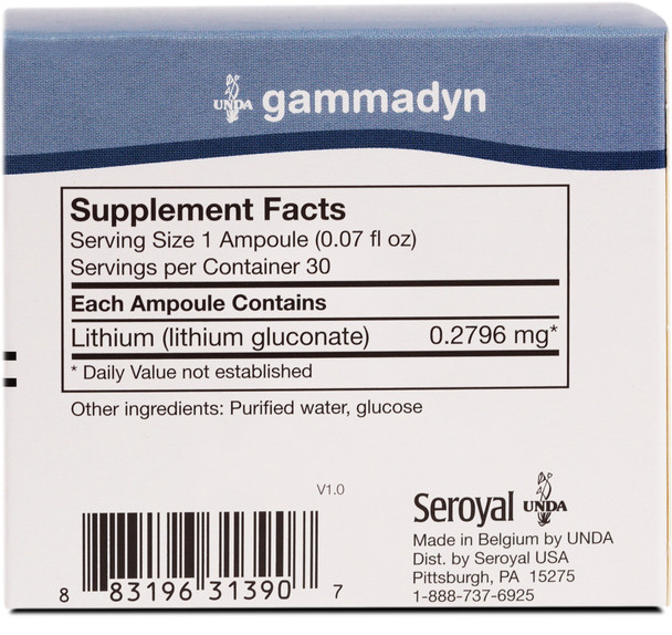 UNDA GAMMADYN Li | Lithium Oligo-Element Supplement | 30 Ampoules