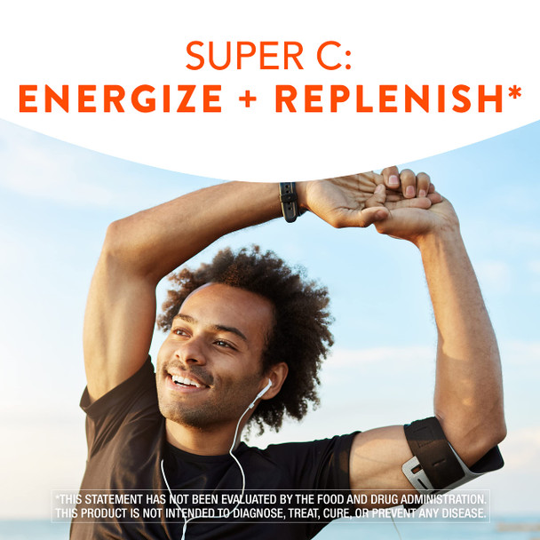 Vicks Super C Energize and Replenish* Daytime Daily Supplement with Vitamin C, B Vitamins Plus a Blend of Herbal Extracts, Coated to be Easy to Swallow, from The Makers of Vicks, 28ct