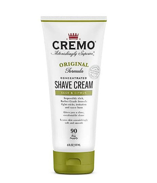 Cremo Original Shave Cream, Sage & Citrus, 6 fl oz (177 ml) Twin Pack - Pack of 2