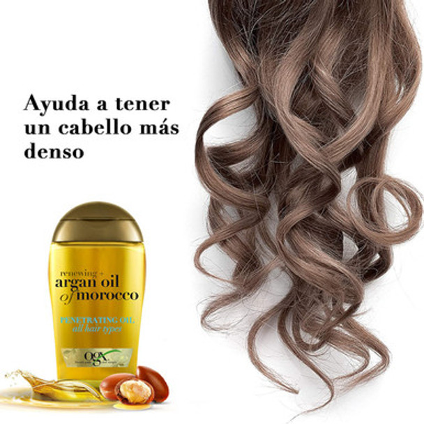 OGX Renewing Argan oil of Morocco Penetrating Oil, with argan oil for soft, seductive, silky perfection hair, 100ml Twin Pack - Pack of 2