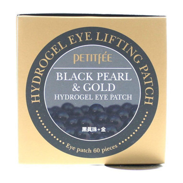 PETITFEE Black Pearl & Gold Hydrogel Eye Patch - 60 sheet Twin Pack - Pack of 2