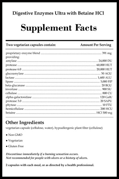 Pure Encapsulations Digestive Enzymes Ultra with Betaine HCl