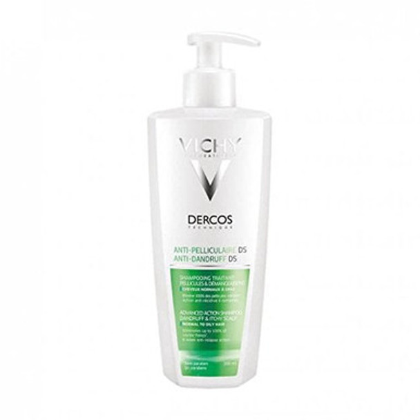 Vichy Dercos Anti-Dandruff DS Shampoo for Normal to Oily Hair 390ml Twin Pack - Pack of 2