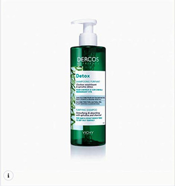 Vichy Dercos Nutrients Detox Purifying Shampoo 250ml Twin Pack - Pack of 2