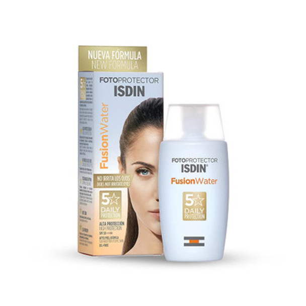 Isdinceutics Isdin Fotoprotector Fusion Water Spf 50, 50 Ml I Sunscreen Twin Pack - Pack of 2