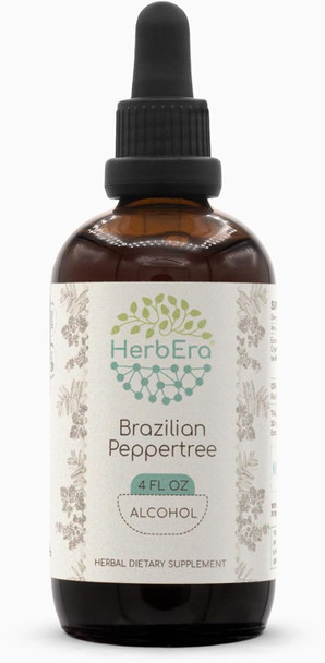 Brazilian Peppertree A120 Alcohol Herbal Extract Tincture, Concentrated Liquid Drops Natural Pink Peppercorn (Schinus terebinthifolius) Dried Fruit (4 fl oz)