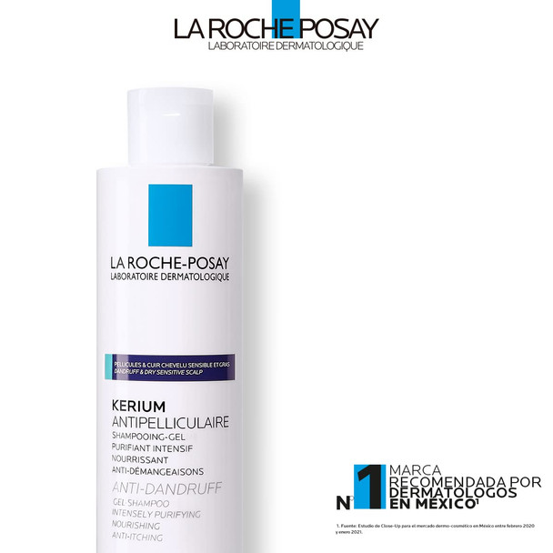 La Roche-Posay RochePossay Kerium Dandruff Gel Microexfoliant , Shampoo, Not Relevant for this product, 200 ml